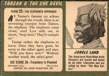 1953 Topps Tarzan & the She Devil (R714-21) #25 The Elephants Approach Back