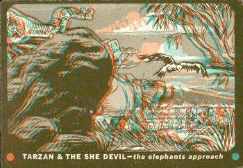 1953 Topps Tarzan & the She Devil (R714-21) #25 The Elephants Approach Front