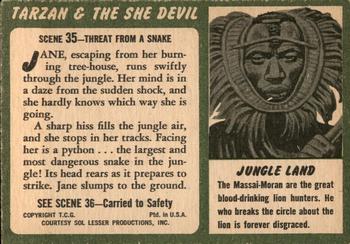 1953 Topps Tarzan & the She Devil (R714-21) #35 Threat from a Snake Back