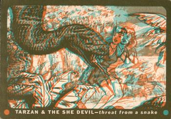 1953 Topps Tarzan & the She Devil (R714-21) #35 Threat from a Snake Front