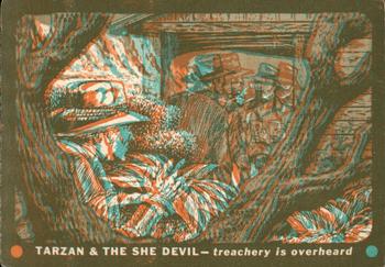 1953 Topps Tarzan & the She Devil (R714-21) #45 Treachery Is Overheard Front