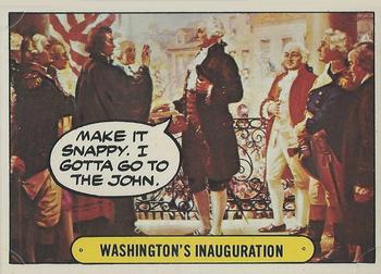 1976 Topps Hysterical History #50 Washington's Inauguration Front