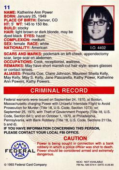 1993 Federal Wanted By FBI #11 Katherine Ann Power Back