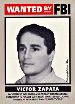 1993 Federal Wanted By FBI #39 Victor Zapata Front