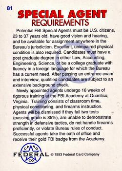 1993 Federal Wanted By FBI #81 Special Agent Requirements Back