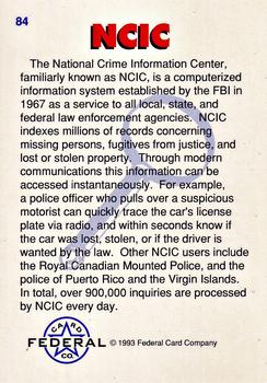 1993 Federal Wanted By FBI #84 NCIC Back