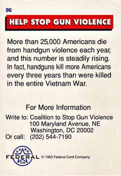1993 Federal Wanted By FBI #96 Coalition to Stop Gun Violence Back
