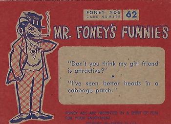 1960 Leaf Foney Ads #62 Killete Safety Blades Back
