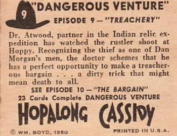 1950 Topps Hopalong Cassidy #9 Treachery Back