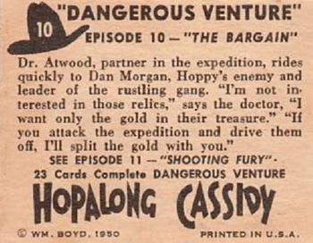 1950 Topps Hopalong Cassidy #10 The Bargain Back