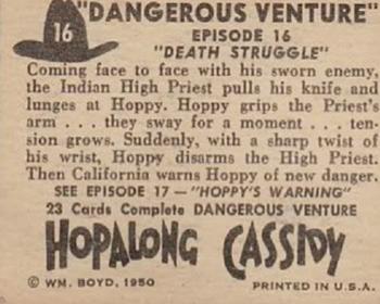 1950 Topps Hopalong Cassidy #16 Death Struggle Back