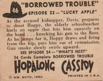 1950 Topps Hopalong Cassidy #46 Lucky Apple Back