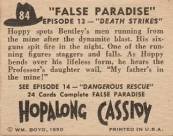 1950 Topps Hopalong Cassidy #84 Death Strikes Back