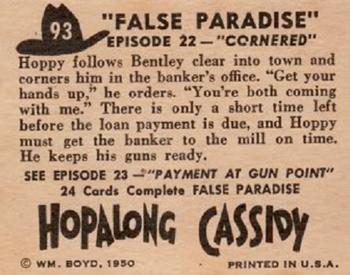 1950 Topps Hopalong Cassidy #93 Cornered Back