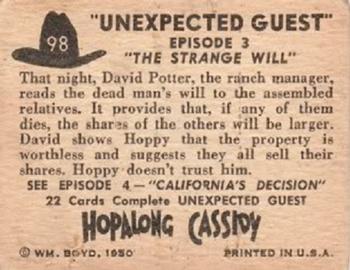 1950 Topps Hopalong Cassidy #98 The Strange Will Back