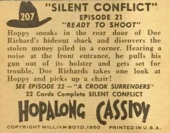 1950 Topps Hopalong Cassidy #207 Ready to Shoot Back
