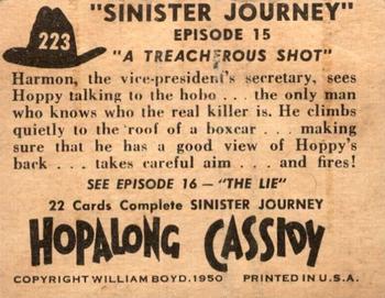 1950 Topps Hopalong Cassidy #223 A Treacherous Shot Back