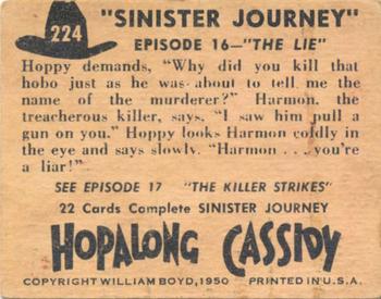 1950 Topps Hopalong Cassidy #224 The Lie Back