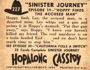 1950 Topps Hopalong Cassidy #227 Hoppy Finds the Accused Man Back