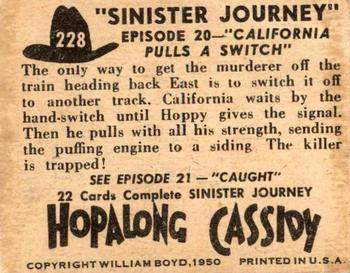 1950 Topps Hopalong Cassidy #228 California Pulls a Switch Back