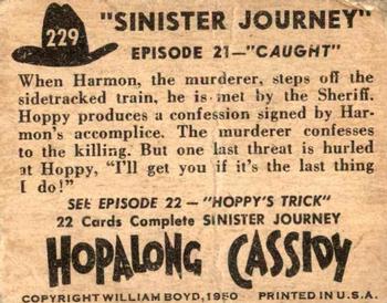 1950 Topps Hopalong Cassidy #229 Caught Back