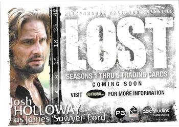 2010 Rittenhouse Lost Seasons 1 thru 5 - Promo #P3 Josh Holloway Back