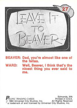 1983 Pacific Leave It To Beaver #27 If I had my choice between a three-pound bass and a girl, I'd take the three-pound bass. - Beaver Back