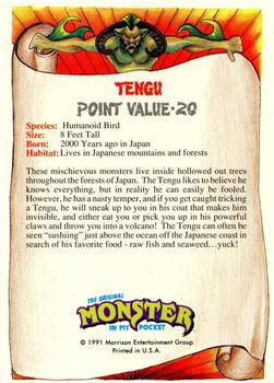 1991 Topps Monster in My Pocket (US Edition) - Hobby Version (No Card Numbers) #NNO Tengu Back