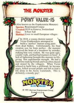 1991 Topps Monster in My Pocket (US Edition) - Hobby Version (No Card Numbers) #NNO The Monster Back