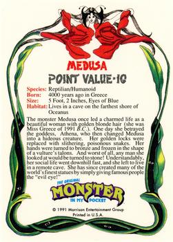1991 Topps Monster in My Pocket (US Edition) - Hobby Version (No Card Numbers) #NNO Medusa Back