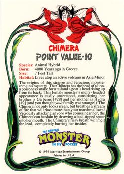 1991 Topps Monster in My Pocket (US Edition) - Hobby Version (No Card Numbers) #NNO Chimera Back