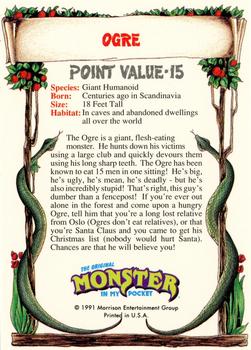 1991 Topps Monster in My Pocket (US Edition) - Hobby Version (No Card Numbers) #NNO Ogre Back