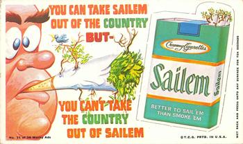 1969 Topps Wacky Ads #31 Sailem Front