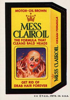 1973 Topps Wacky Packages 4th Series #NNO Mess Clairoil Front
