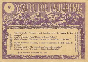 1973 O-Pee-Chee You'll Die Laughing #9 Lullaby and Good Night! Back