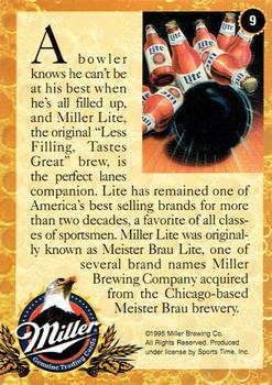 1995 Miller Brewing #9 A bowler knows he can't be at his best... Back