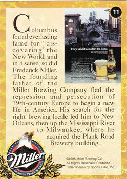 1995 Miller Brewing #11 Columbus found everlasting fame for... Back