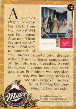 1995 Miller Brewing #12 another elegant advertising slick from... Back