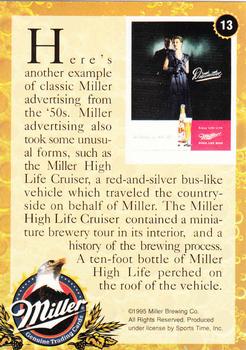 1995 Miller Brewing #13 Here's another example of classic Mill... Back