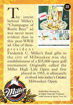 1995 Miller Brewing #22 The intent behind Miller's ... Back
