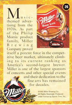 1995 Miller Brewing #26 Music-themed advertising from the 1970... Back