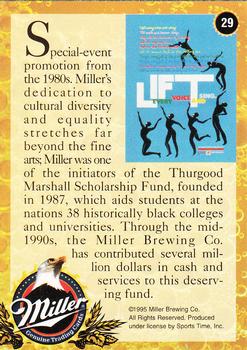 1995 Miller Brewing #29 Special-event promotion from the 1980s... Back