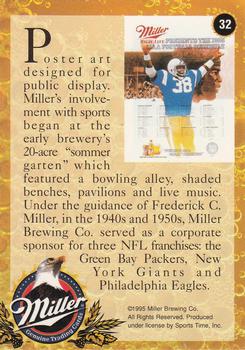 1995 Miller Brewing #32 Poster art designed for public display... Back