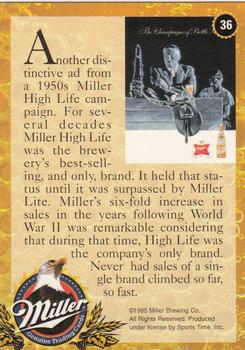 1995 Miller Brewing #36 Another distinctive ad from a 1950s ... Back