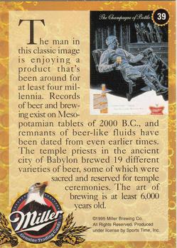 1995 Miller Brewing #39 The man in this classic image is enjoy... Back