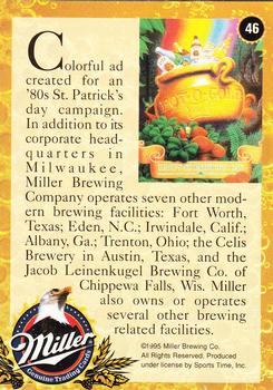 1995 Miller Brewing #46 Colorful ad created for an '80s St. ... Back