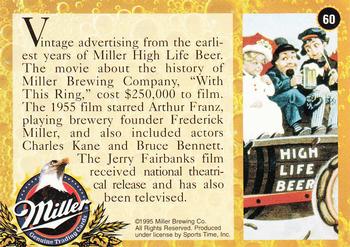 1995 Miller Brewing #60 Vintage advertising from the earliest... Back