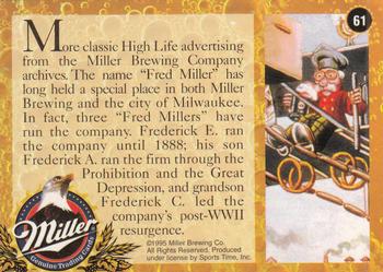 1995 Miller Brewing #61 More classic High Life advertising ... Back