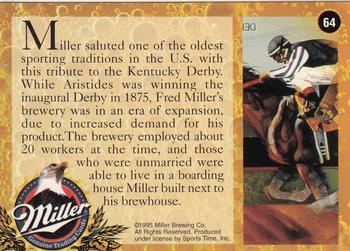1995 Miller Brewing #64 Miller saluted one of the oldest sport... Back