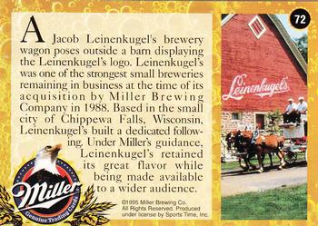 1995 Miller Brewing #72 A Jacob Leinenkugel's brewery wagon ... Back